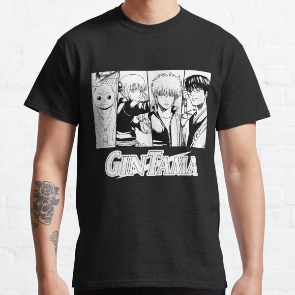 Black And White Gintama Manga Main Characaters Classic T-Shirt RB2806 product Offical gintama Merch